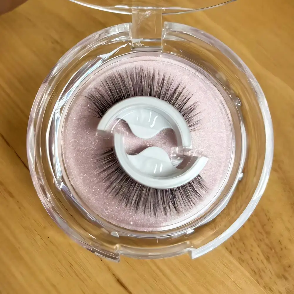 1 par de pestañas postizas autoadhesivas reutilizables, pestañas de visón sin pegamento, extensión 3D, 3 segundos para usar pestañas, herramienta de maquillaje