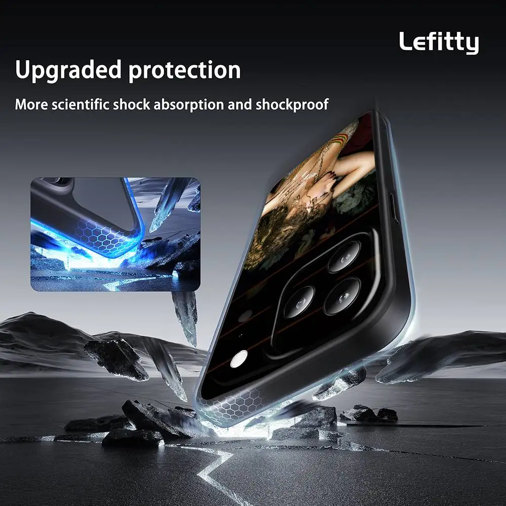 L-Lattos Singer حافظة هاتف عصرية لهاتف آيفون 17 16 15 14 13 12 11 Pro Max Plus Mini Black Frosted Soft Shell Funda