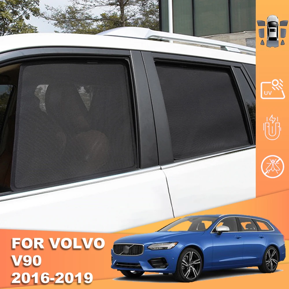 

For Volvo V90 2016-2024 V 90 Magnetic Car Sunshade Shield Front Windshield Frame Curtain Rear Side Baby Window Sun Shade Visor