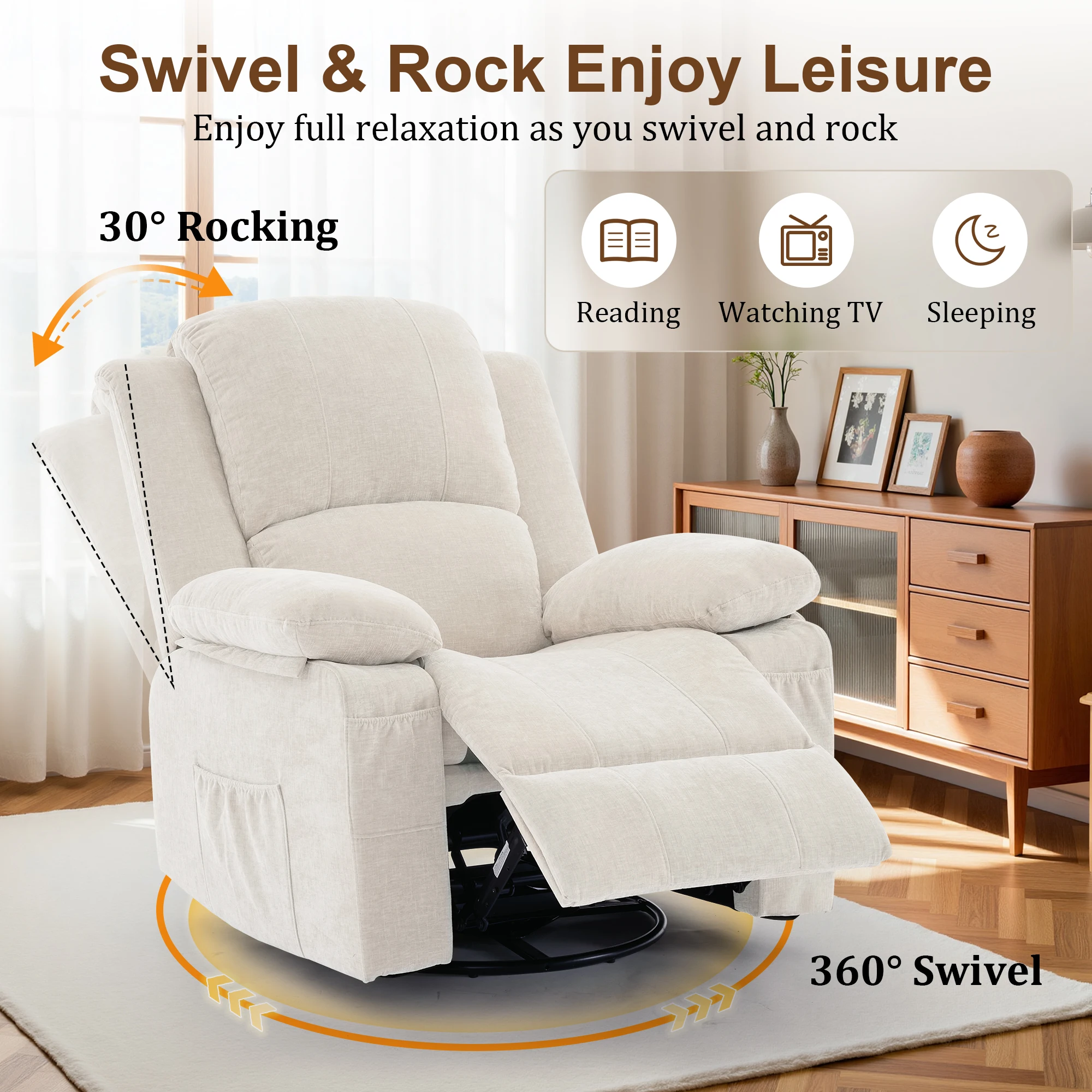 Sillón reclinable giratorio pe - Rocking Chair Nursery reseña y precio