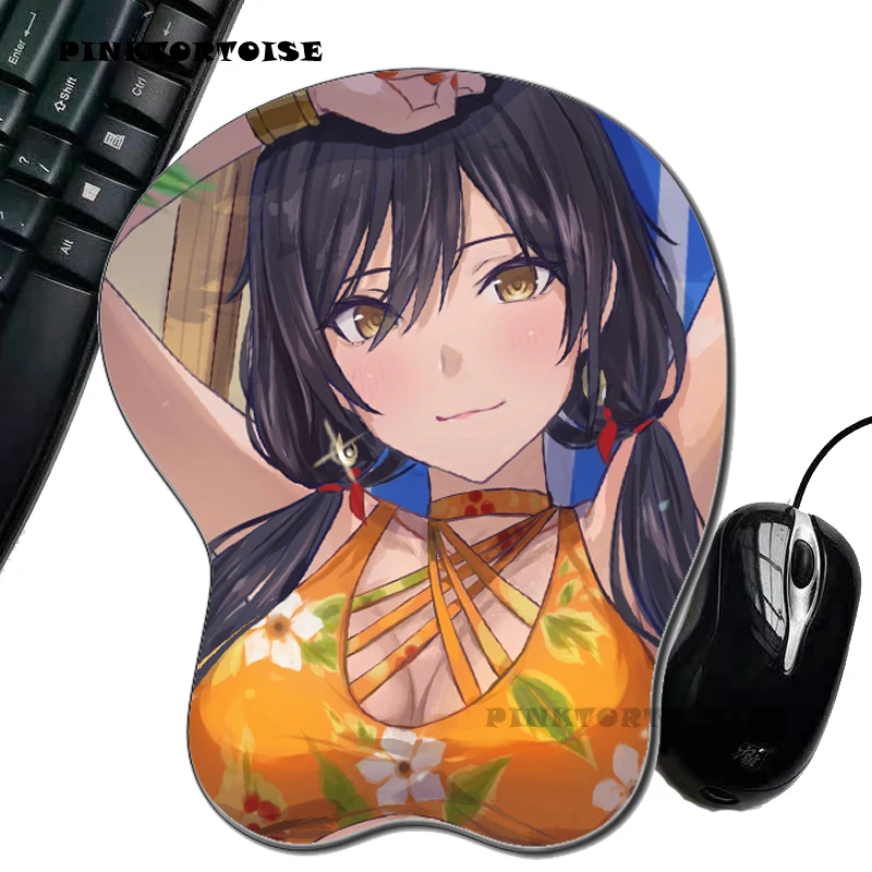 

PINKTORTOISE anime Ganaha Hibiki Soft Silicon 3D chest Mouse Pad Ergonomic Mouse Pad Gaming MousePad mat playmat