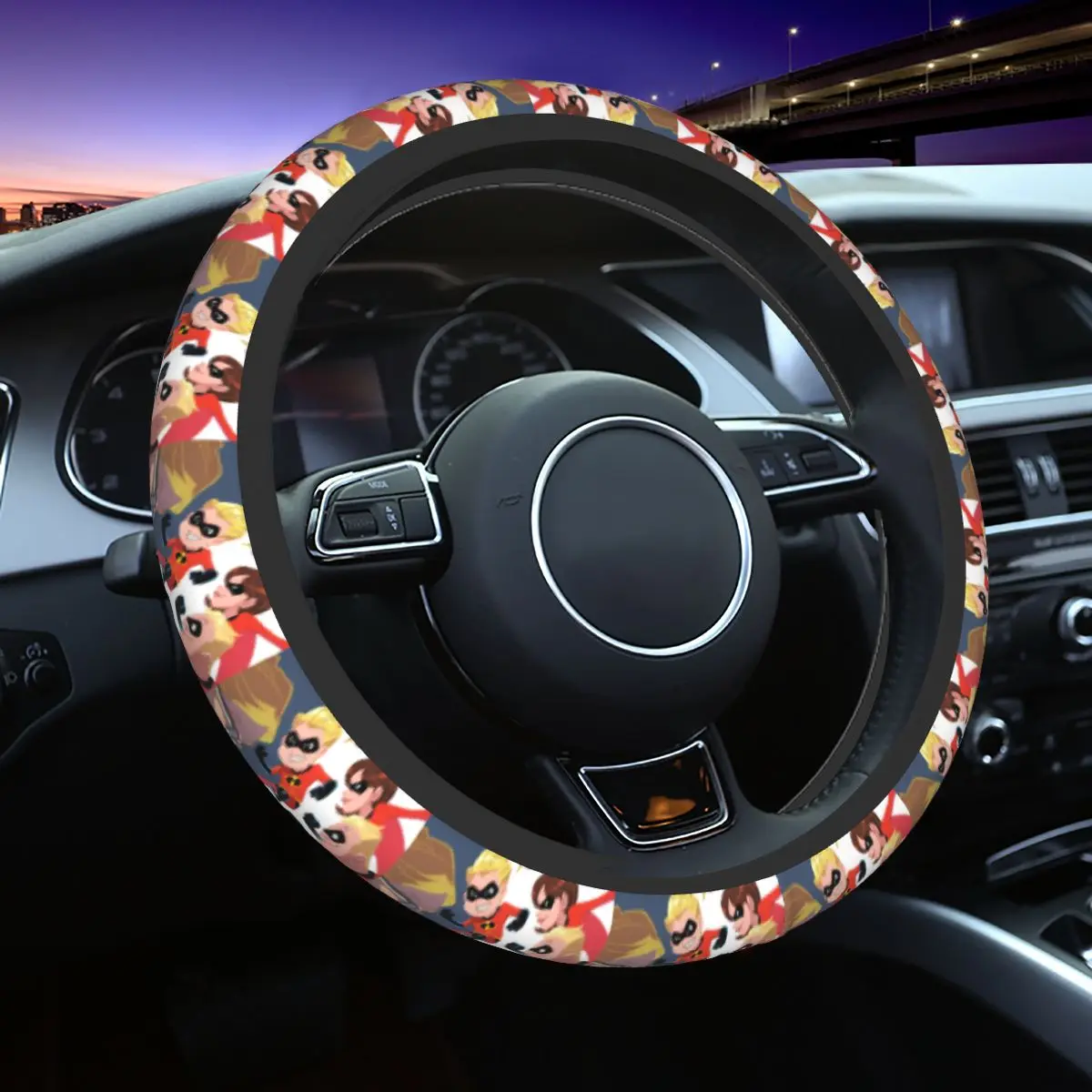 

Steering Wheel Cover Without Inner Ring The Incredibles Design Auto Accessories Anti Slip Protective Cover