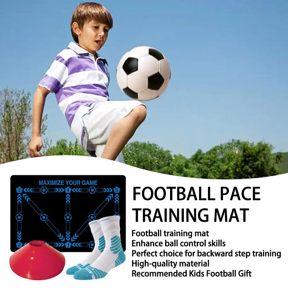 축구 단계 소음 감소 훈련 피트니스 제어 공 미끄럼 방지 매트 실내 스포츠 양말 실내 훈련을위한 빨간색 마커 디스크