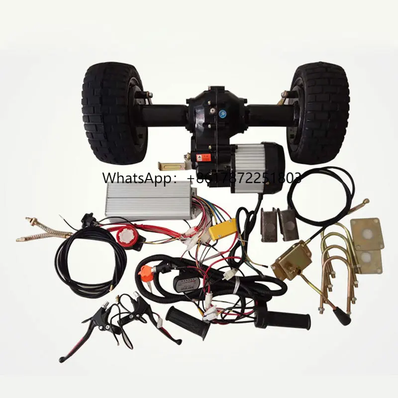 Electric 1000W Motor Motorcycle Tricycle Engineering Carrier Rear Axle with Drum Brake