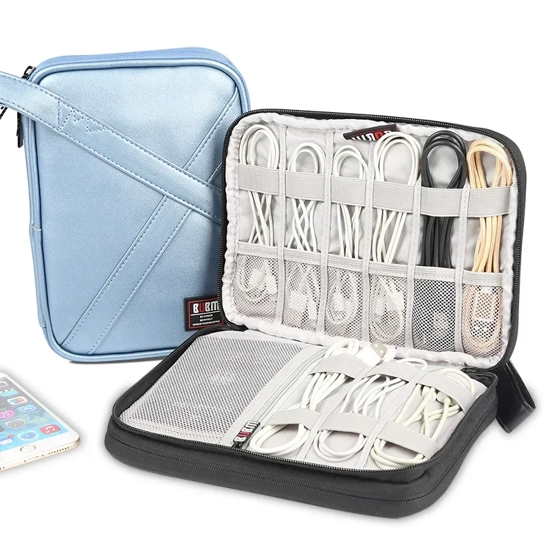 

BUBM PU Leather Storage Bag For ipad Air,Pro 9.7 inch,Digital Accessories Sleeve Case mini 7",9" Tablet Handbag Sleeve Case
