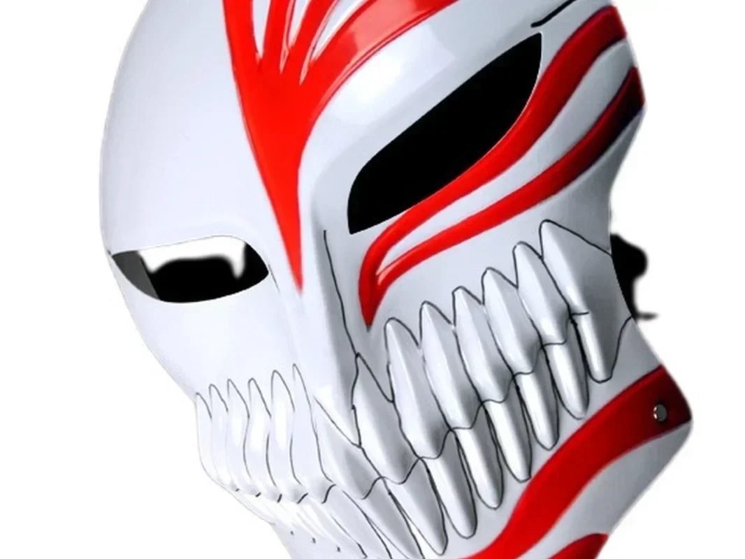 2025 Cartoon Death Ichigo Kurosaki Bleach Mask Christmas Dance Masquerade Party Cosplay Halloween Cool Mask Gift for Men Boy Toy