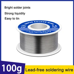 100g Tin Wire with Lead and Solder Wire Wire Diameter of 0.8mm Rosin Flux-cored Smoke Less Cleaning-free Welding Wire