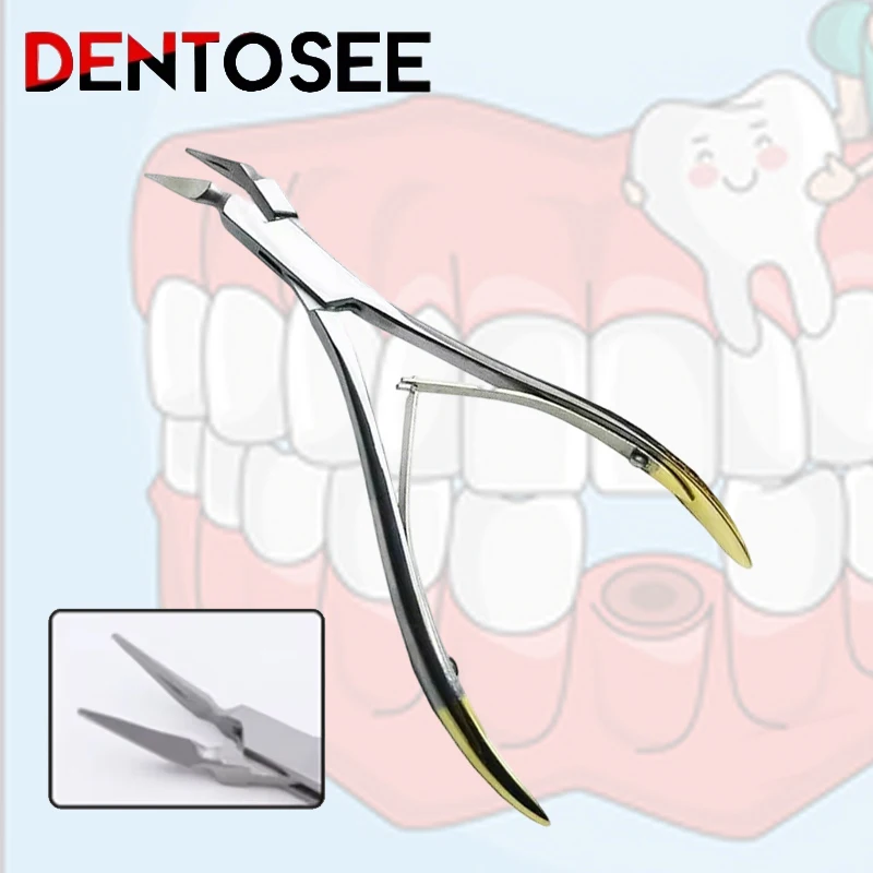 

1Pcs Dental Extraction Forceps Root Fragment Pliers Stainless Steel Curved Tip Oral Surgery Instrument for Dental Clinic