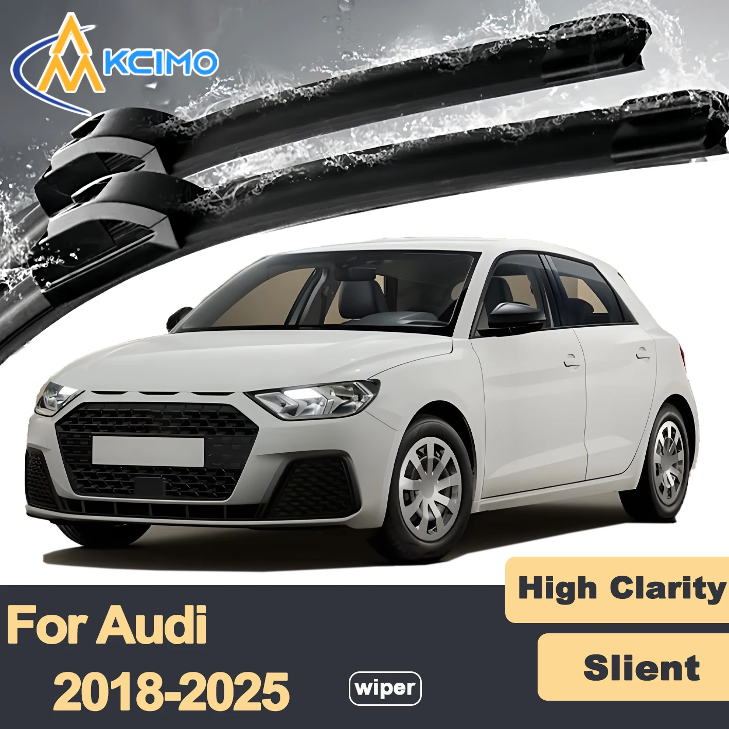 

Premium Rubber Durable Silent Windshield Wiper Blades 2pcs for Audi A1 GB 2018-2025 Front Wiper Blades Set