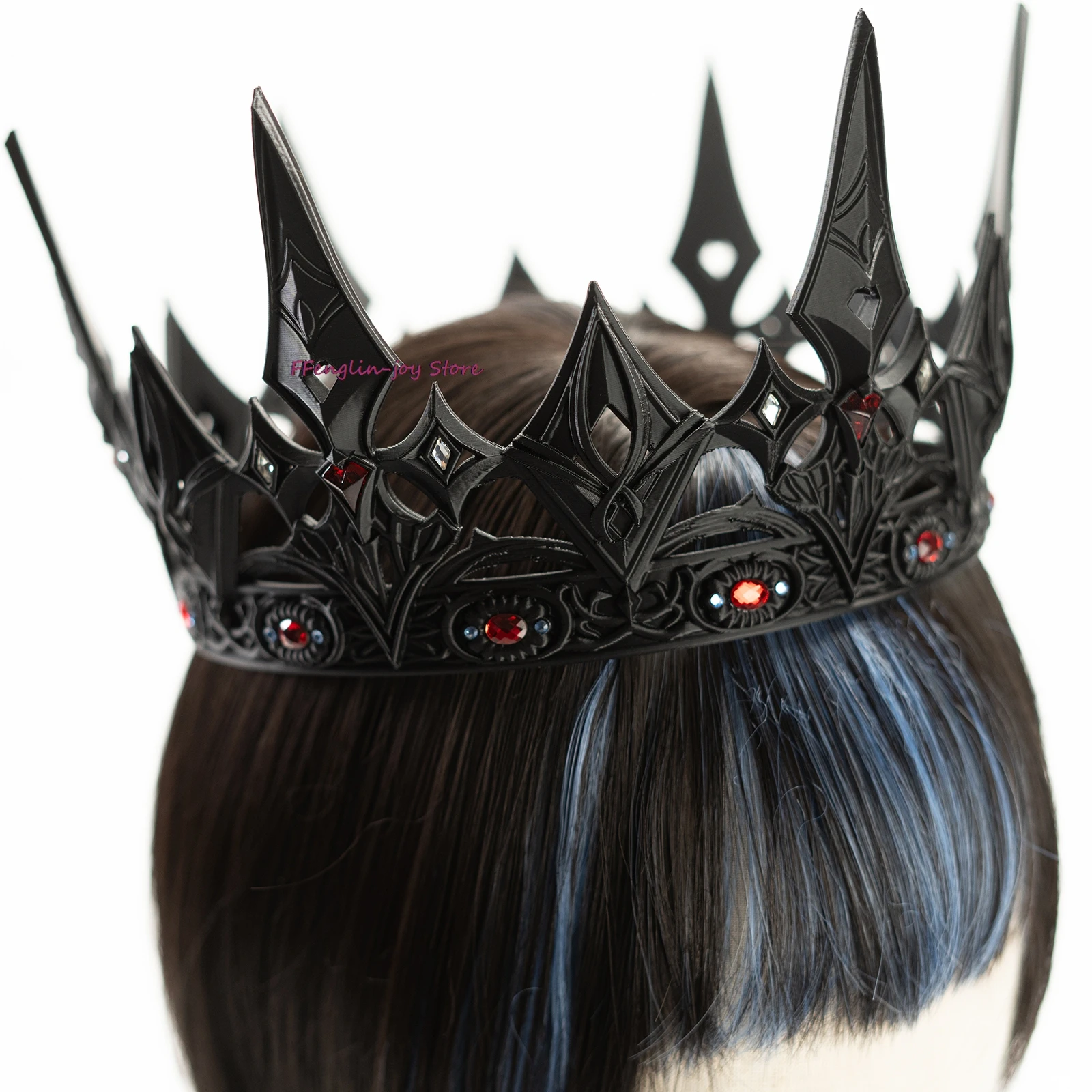 ALove And Deepspace Xavier Cosplay King of Darknight الزي الدعامة تاج Moonfall Lightbringer تاج شعر مستعار رجالي اكسسوارات #5