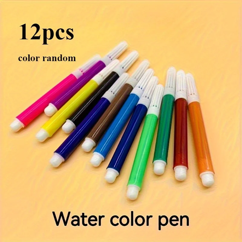 72pcs/12pcs Mini Watercolor Markers, Washable - Suitable for Event Signatures, Watercolor Painting, Coloring, and Doodling