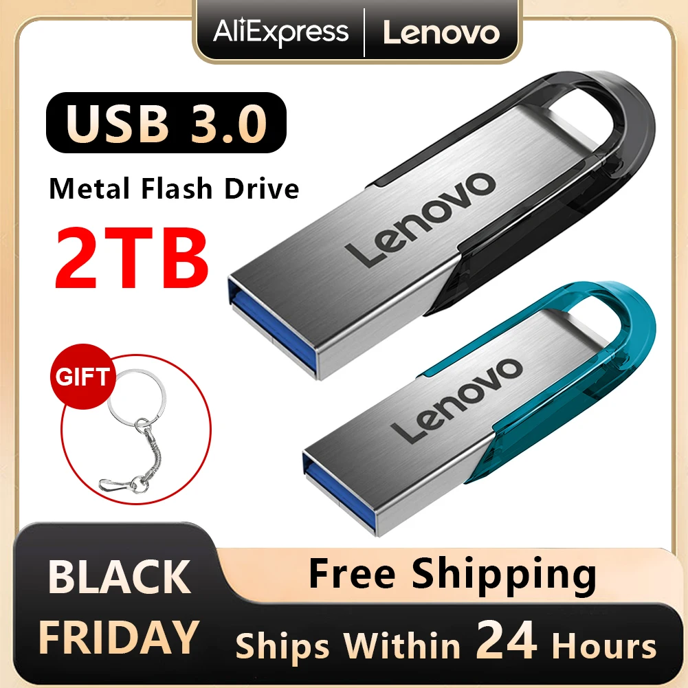 

Lenovo Free Key Chain USB Flash Drive - High Speed 3.0 Flash Drive 2TB 1TB 512GB 256GB 128GB for PC - Portable Storage Device