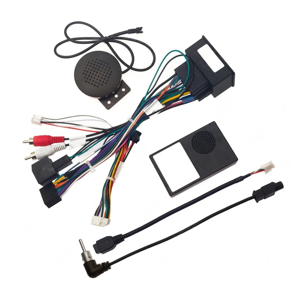 Black grey Connectors 16-pin Wiring Harness 16 Pin Car Wiring Harness Wiring Harness Compatible With 9 10-inch Units