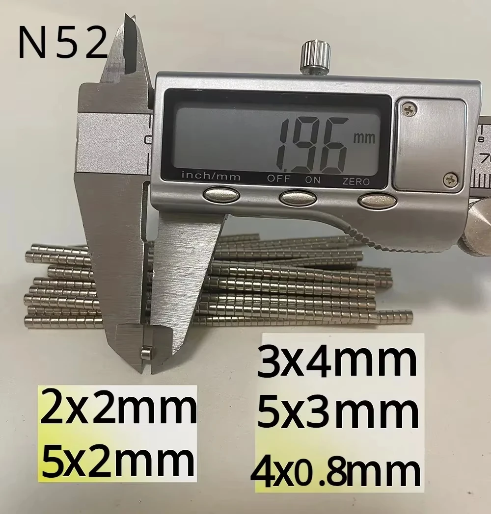 N52 2x2 3x4 3x2 5x2 5x3 4x6 3X5 3X6 aimants ronds en néodyme générateur fort magnétique réfrigérateur bricolage minuscule panneau d'affichage personnalisé