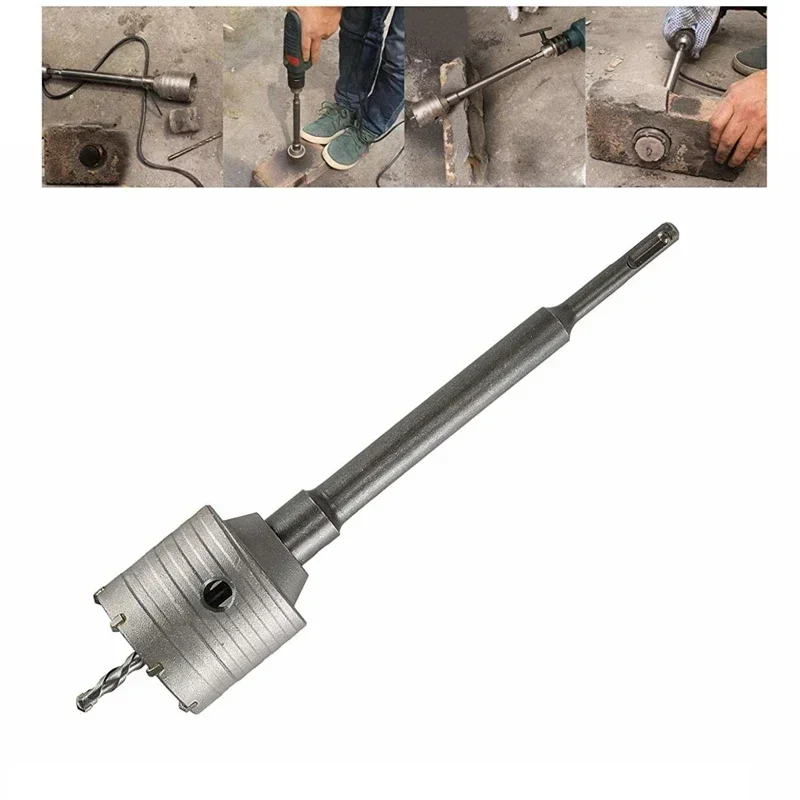 Imagem -04 - Sds Plus Shank Carbide Hole Cutter Pedra de Cimento de Concreto Kit de Broca de Parede Serra de Buraco de Parede Cimento Parede de Tijolo 30 mm 50 mm 65 mm