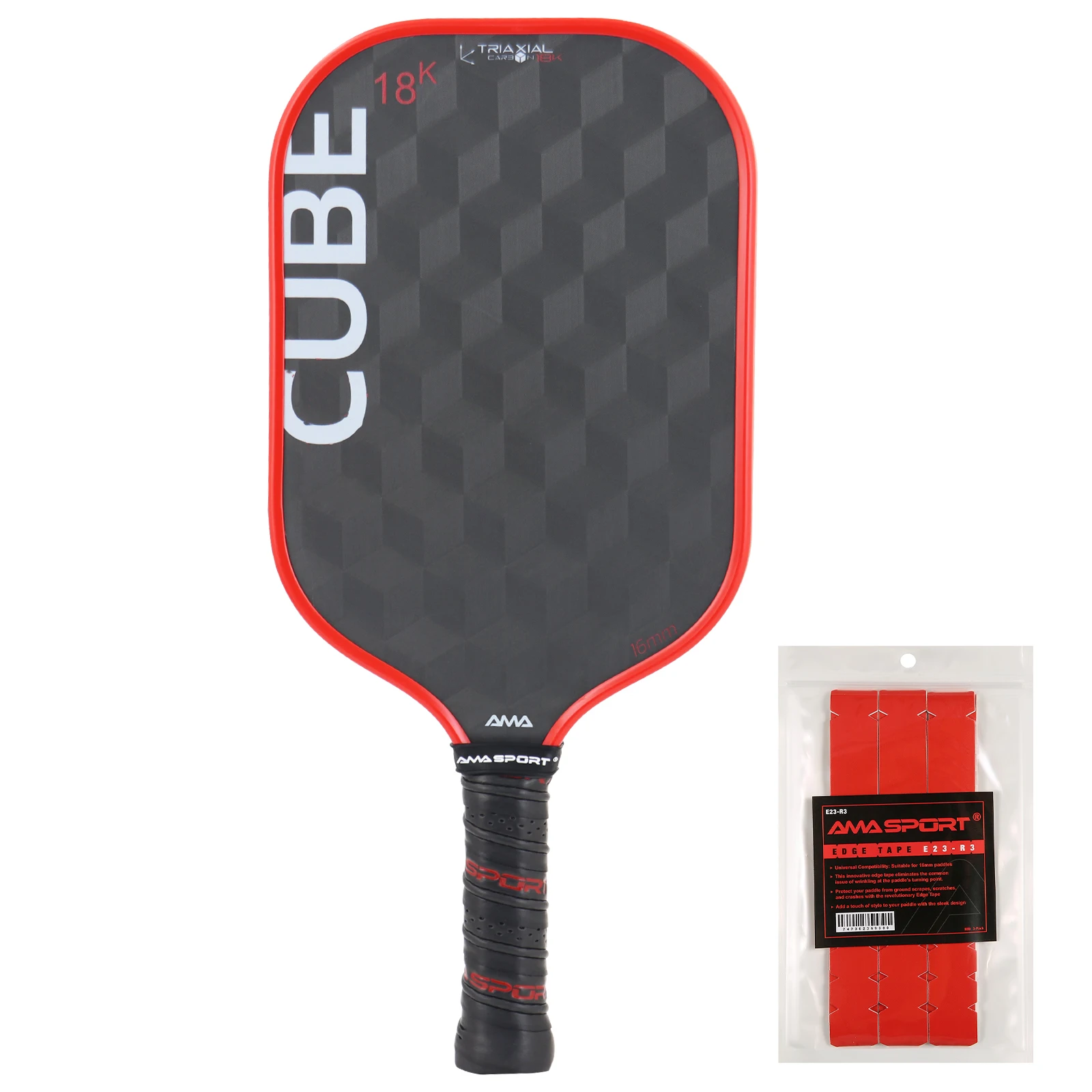 

AMASPORT 18k Pickleball Paddle USAPA Approved Advanced Aerodynamics Thermoformed Construction Uniformity Paddle for Professional