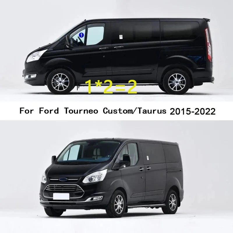 For Ford Tourneo Custom/Taurus 2015-2022  Car TPU/Glossy Mirror Pillar Post Cover Door Trim Window Molding Stickers Accessories