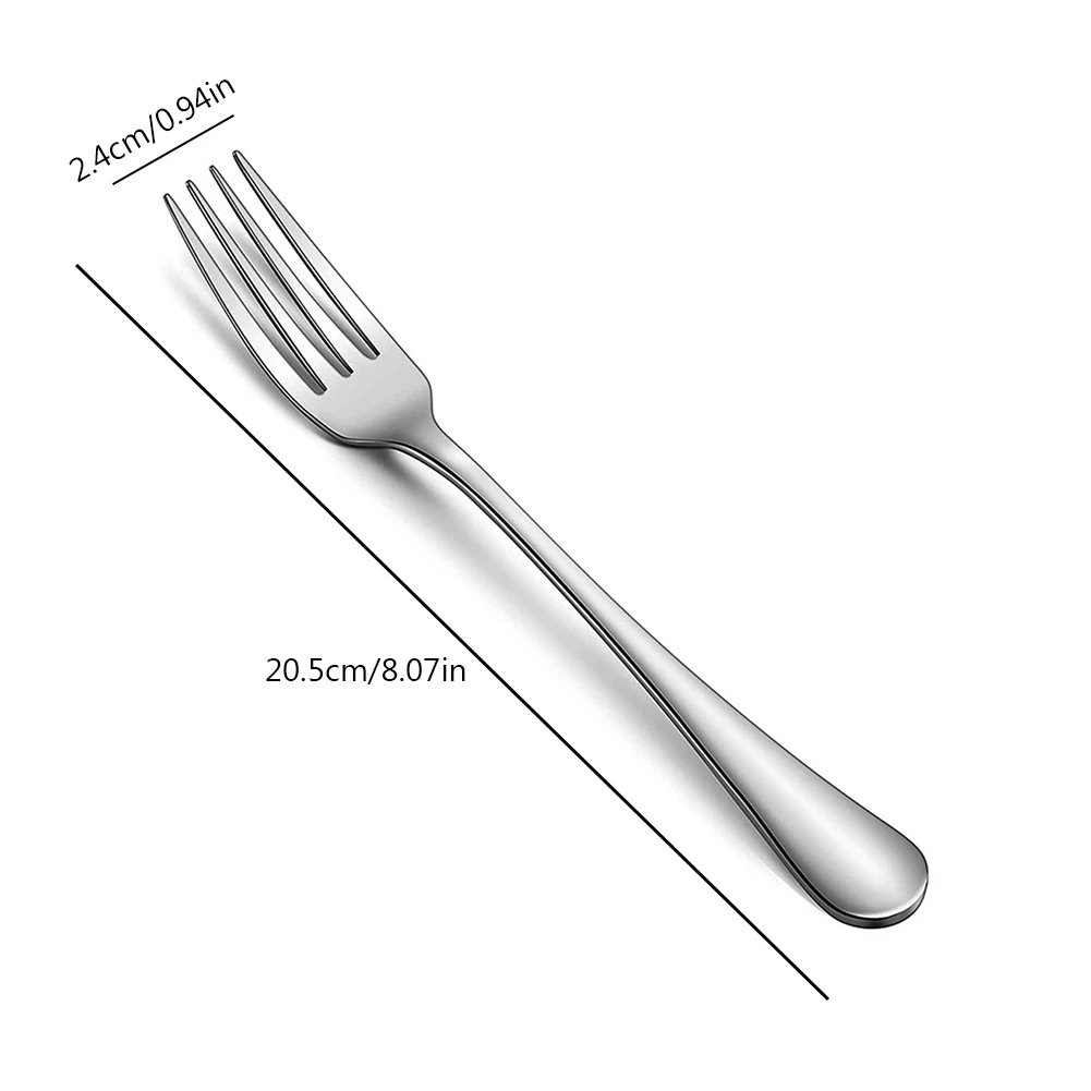 2/3/5/6 szt. Zestaw widelców deserowych trwałe widelce obiadowe/salad zagęścić srebrne widelce ze stali nierdzewnej polerowane na lustro zęby łukowe zastawa stołowa