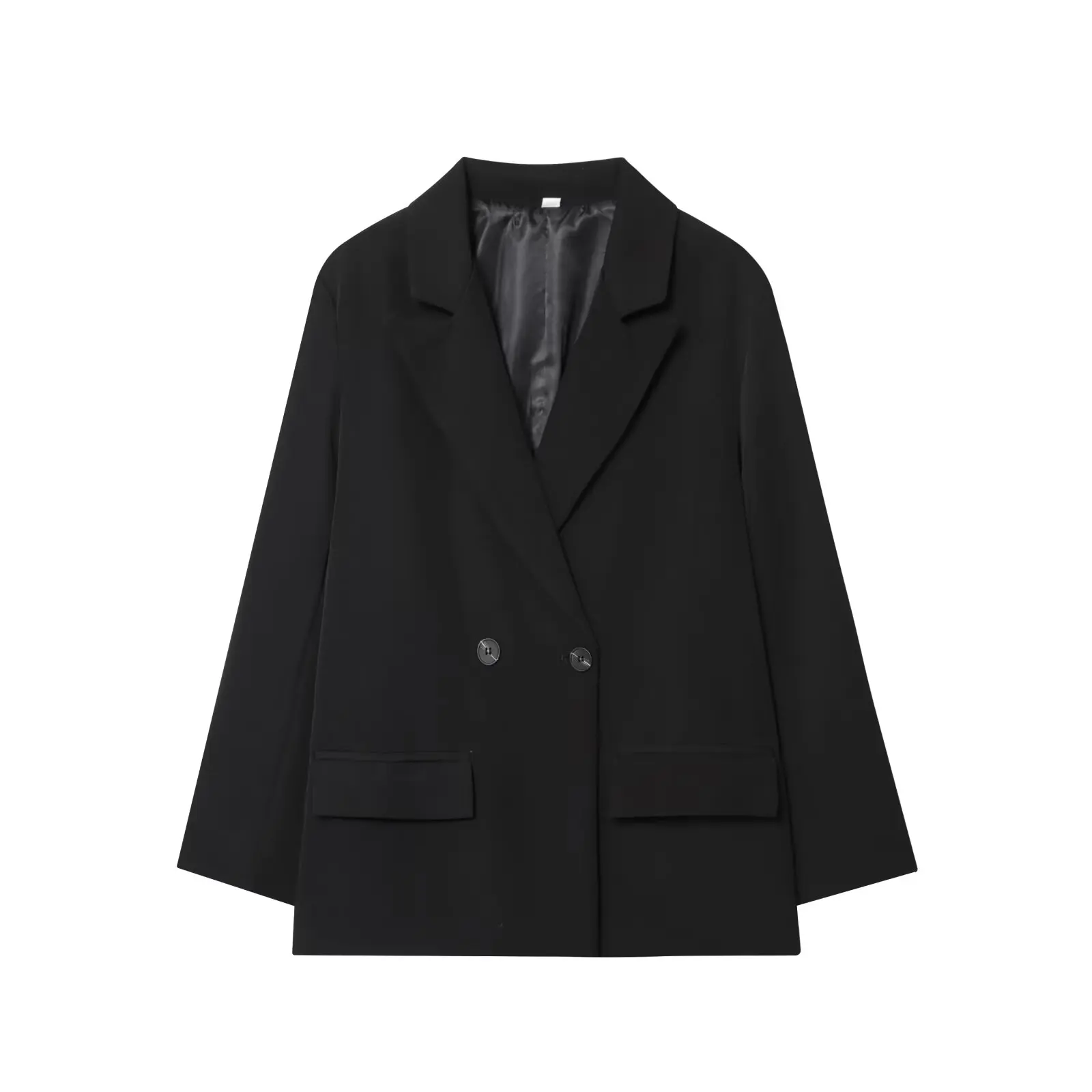Modischer Damen-Blazer Büro-Dame Langarm Doppelreihiger Mittellanger Casual-Anzug Mantel Elegante Schlichte Stilvolle Oberbekleidung – Detail 10