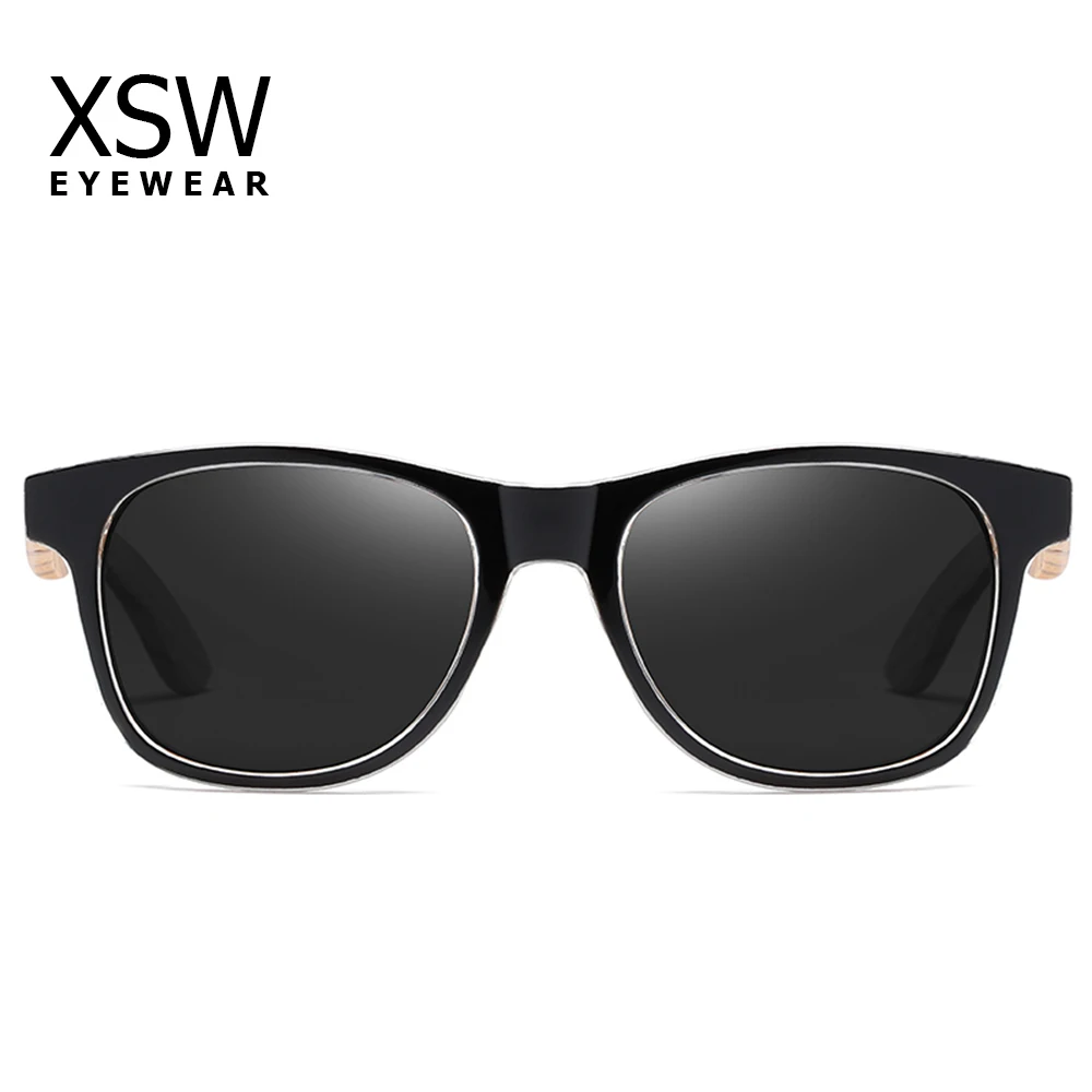 

XSW простые модные солнцезащитные очки мужские поляризационные солнцезащитные очки из дерева зебры Oculos de sol masculino