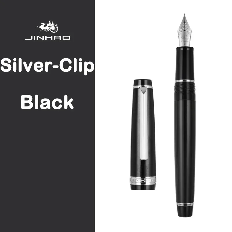 Pióro wieczne Jinhao 82 0,38/0,5/0,7 mm bardzo cienka stalówka Sliver Clip luksusowe eleganckie długopisy pisanie biuro szkolne artykuły papiernicze