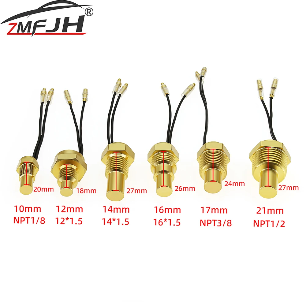 1PC Digital Water Temperature Sensor For Car Truck 10/14/16/17/21MM Water Temp Sensor 1/8NPT 3/8NPT 1/2NPT Temp Sensor 12V 24V