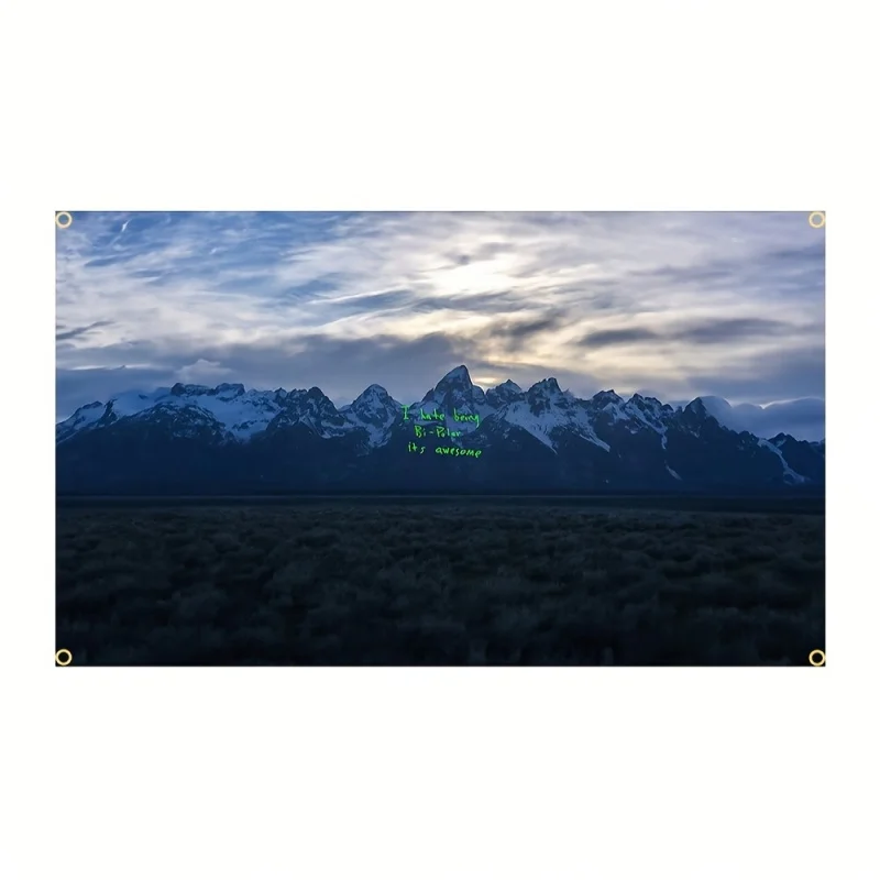 VIKAMA Kanye West Ye Album Cover Tapestry Grand Teton Design For Hip-Hop Decor Bedroom Wall Styling and Photo Backdrops