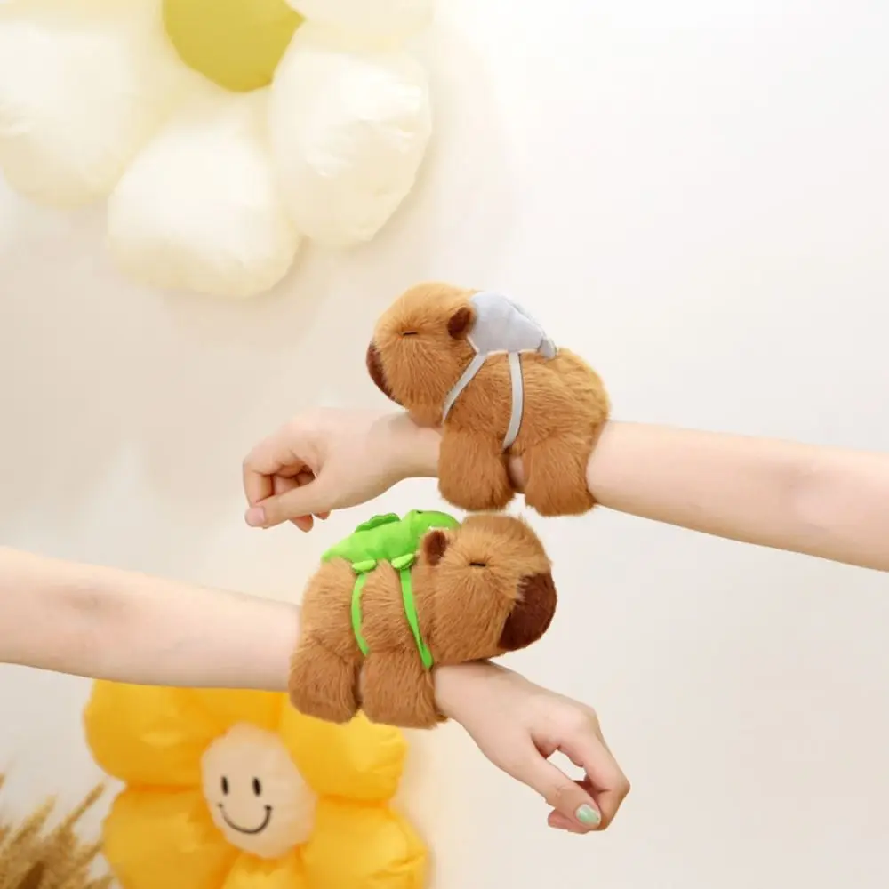 

Capybara Rodent Slap Bracelet Series Sakaban Fish Simulation Plush Doll Slap Bracelet Cute Soft Capybara Plush Wrist Band