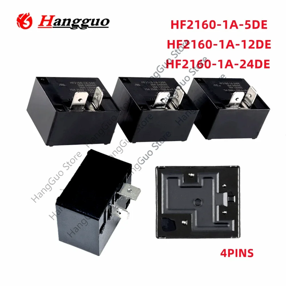 5PCS/Lot Brand new and original   HF2160-1A-5DE HF2160-1A-12DE HF2160-1A-24DE 4-pin group normally on high power Relay
