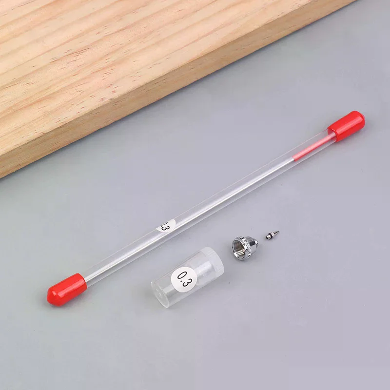 3/10 قطعة مجموعة قطع غيار البخاخة مع 0.2/0.3/0.5 مللي متر فوهة البخاخة ، إبرة البخاخة ، غطاء فوهة البخاخة مفتاح ربط صغير