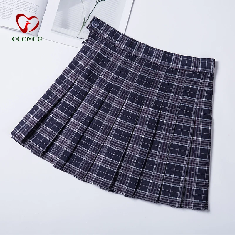 Fashion Women Skirt Preppy Style Plaid Skirts High Waist Chic Student Pleated Skirt Harajuku Uniforms Ladies Girls Dance Skirts