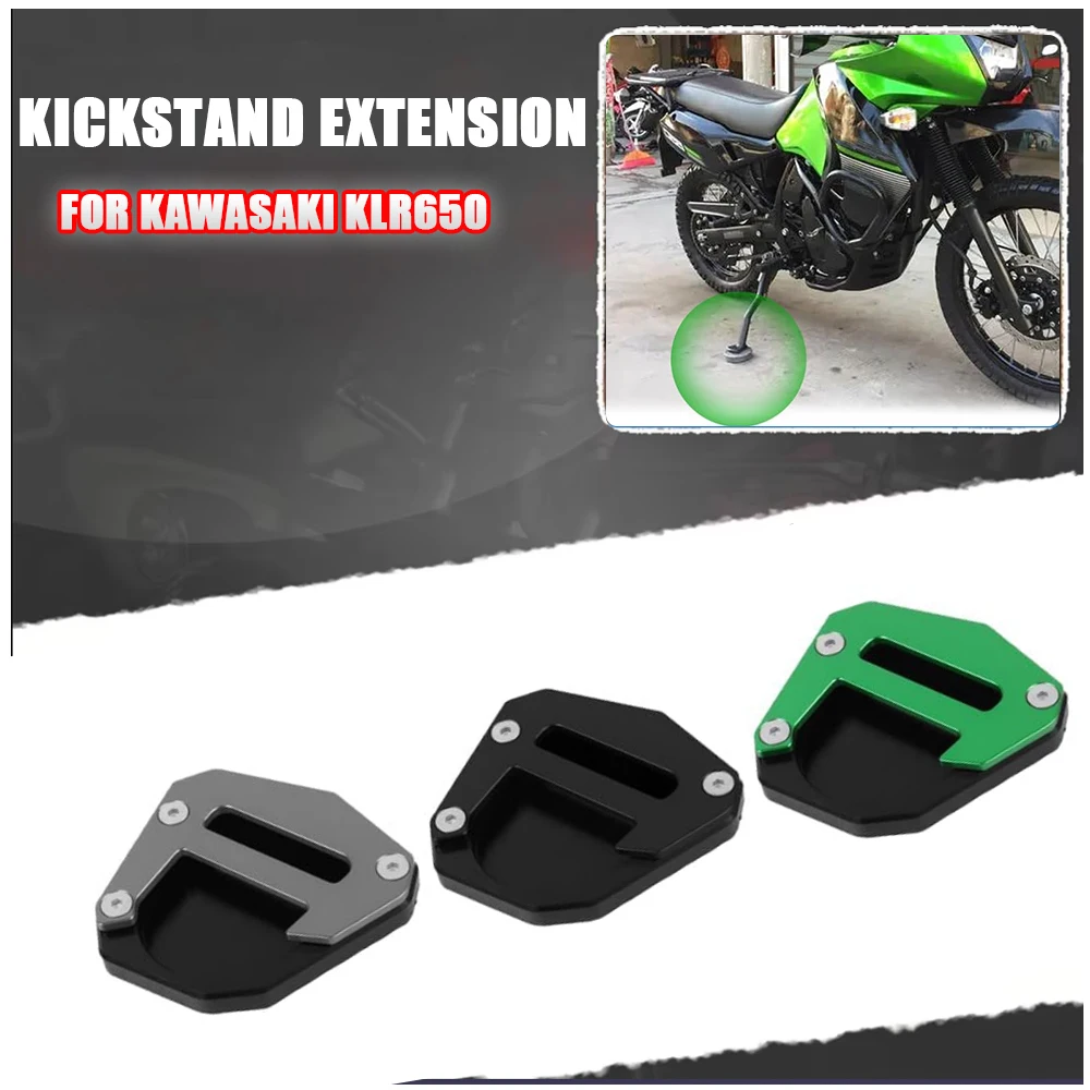 

For KAWASAKI KLR650 S Adventure ABS 2022-2023 KLR 650 2009-2018 Kickstand Foot Side Stand Extension Enlarger Support Plate Pad