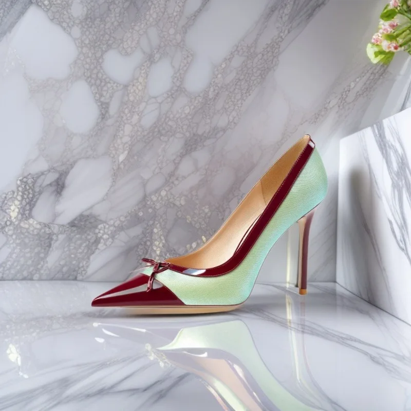 2026 Spring and Autumn New Women's Toe Bag Sandals with Skirt, Thin Heel, Pointed Toe, Strappy Block Color Platform High Heels