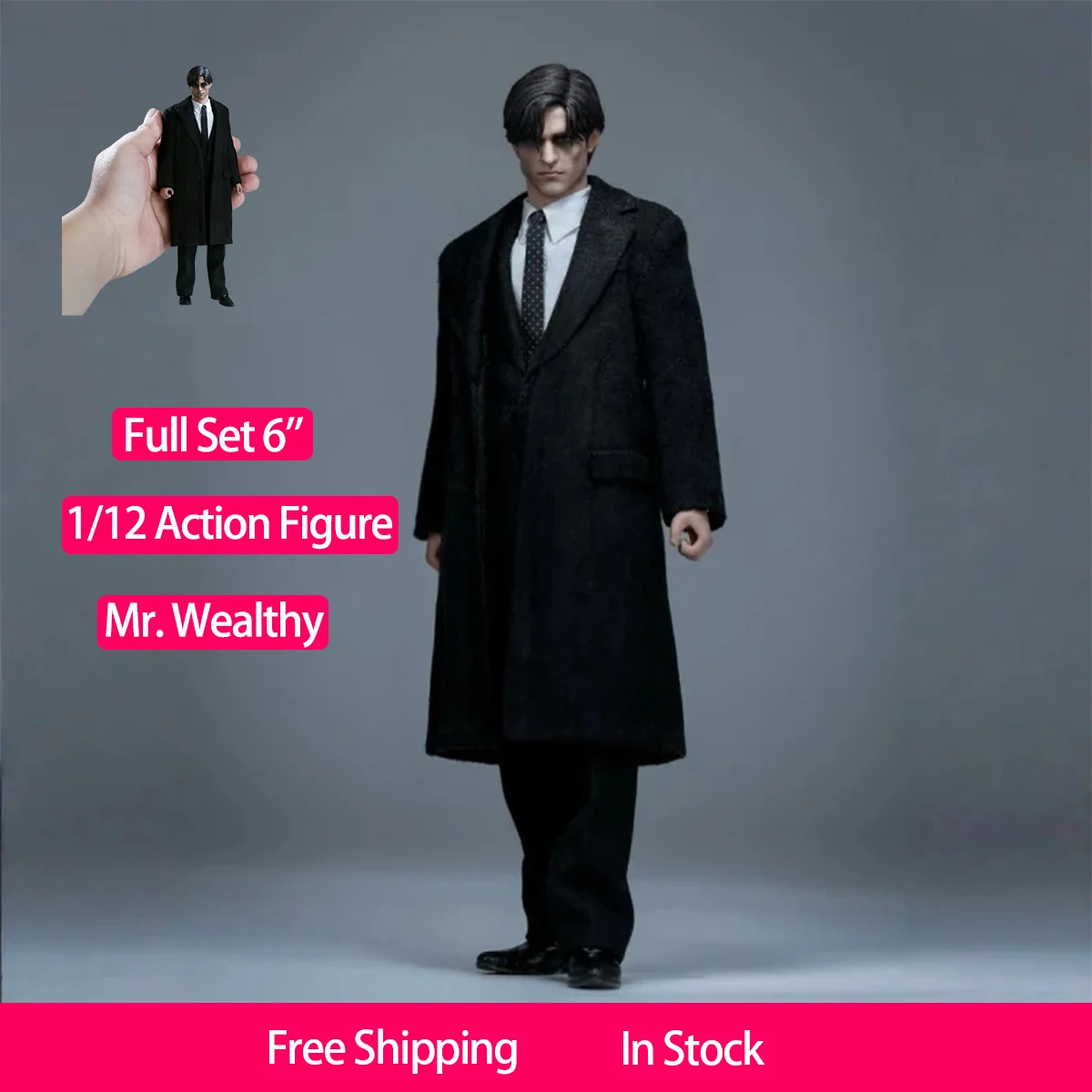 

1/12 Scale Mr. Wealthy Action Figure Full Set - 6in Collectible Model Toy for Adults High-Quality Fun Men's Figurine Easter Gift