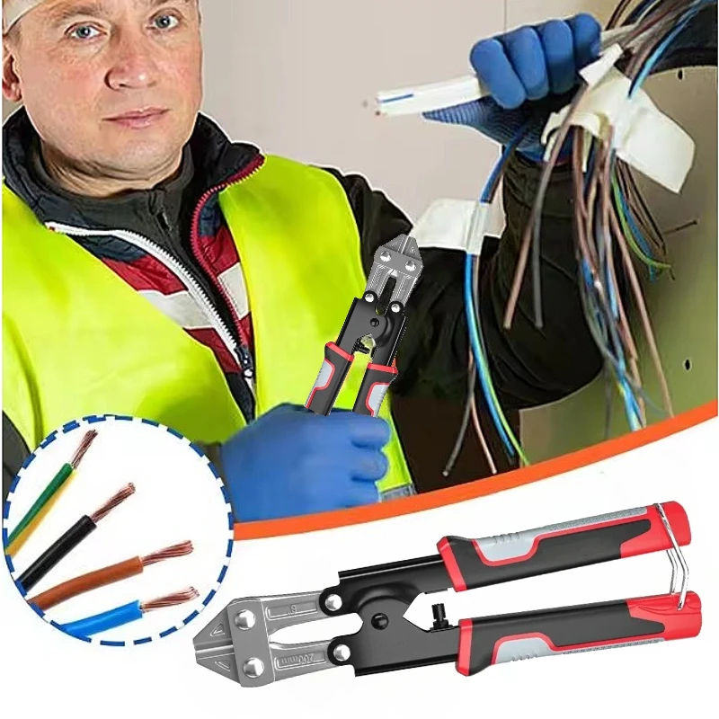 

Cable Cutter For Steel Wire Steel Wire Cable Heavy Duty Cutter Ergonomic Anti Slip Handle Portable Hand Tool Precision Cutting