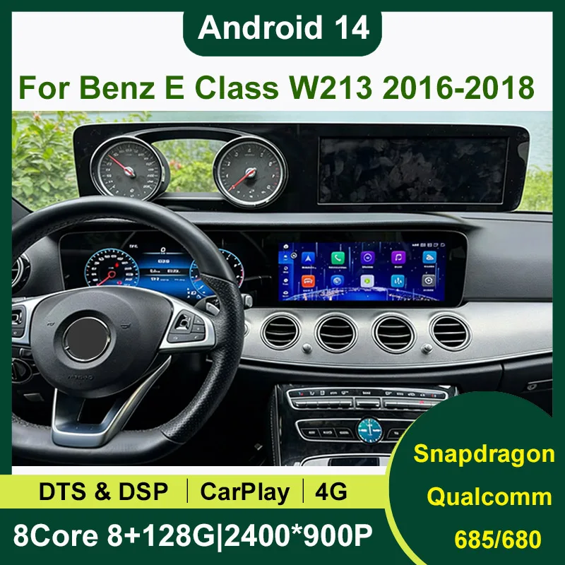 

Цифровой LCD-экран для приборной панели Mercedes Benz E-класса E200 E300 E320 W213, мультимедийный проигрыватель, стереосистема, GPS-навигация, CarPlay