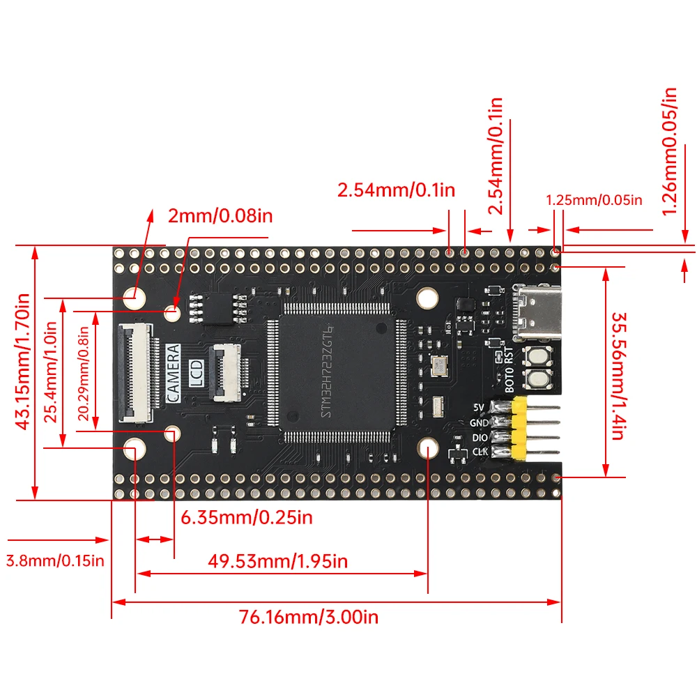 STM32H723ZGT6 Core Board 564K SRAM 1MB Flash