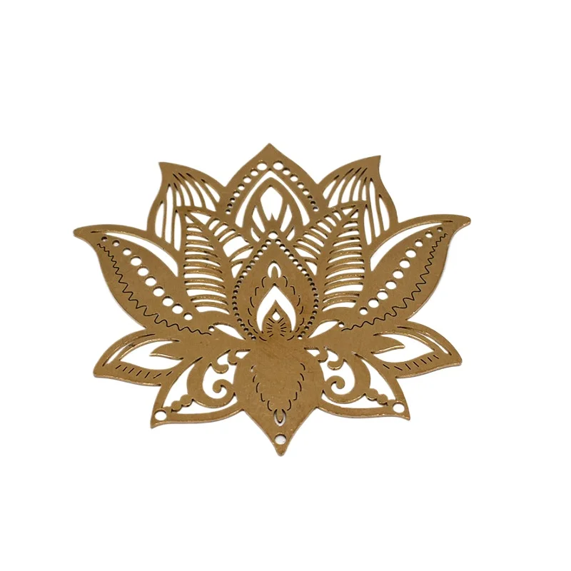 58mm Brass Lotus Hanging Decor for DIY Crystal Suncatcher Making Parts Accessories Yoga Spiritual Meditation Jewelry Car Pendant