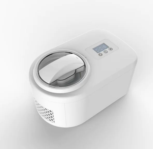1 Quart Automatic Ice Cream Maker, Built-In Compressor No Pre-Freezing, Ready in 30-60 Minutes for Gelato & Sorbet
