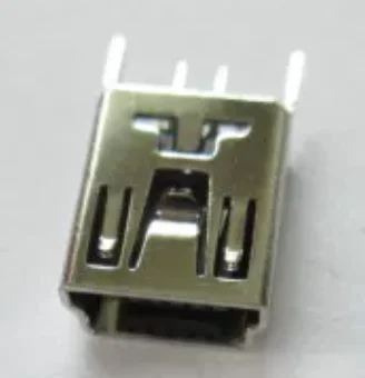 Mini 5Pin Vertical Through-hole USB Female Socket USB Panel Mount Straight Pin 180 Degrees Through-hole Mini 5P Full Copper