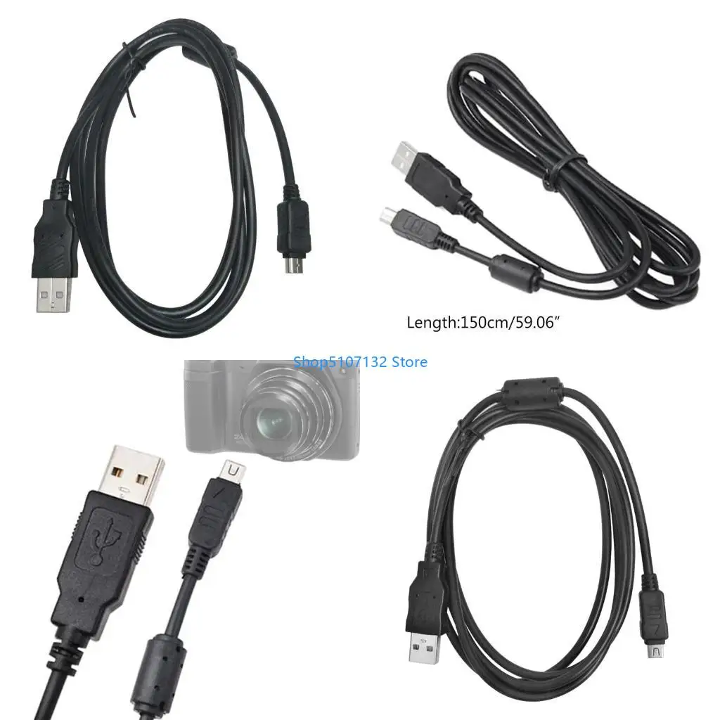 87HD 4.9ft USB 12pin Data Cable Cord Transfer Wire for Olympus U790 U810 U820 U830 U840 U850 U1000 U1010 U1030 U1040 U1050