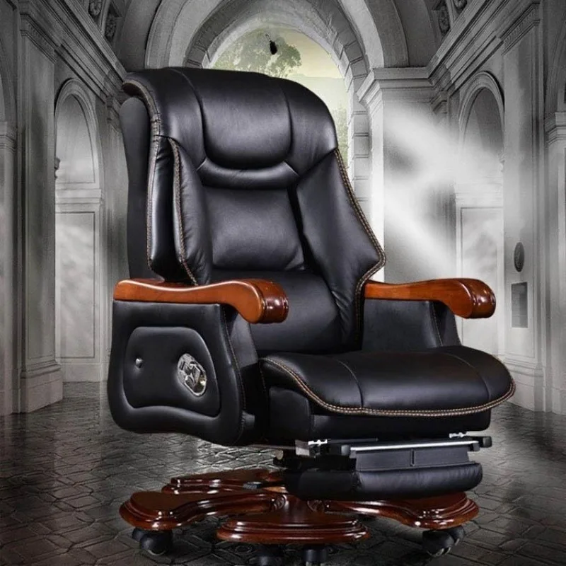 Boss chair leather can lie down