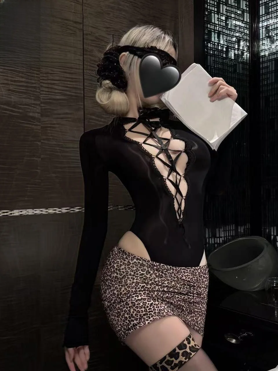 

Бар, ночной клуб Gogo, наряд для выступлений, оригинальный комбинезон Oil iny, сексуальная прозрачная юбка с леопардовым принтом, модная женская...