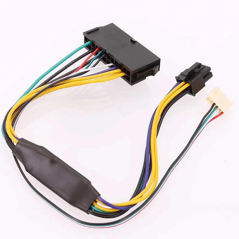 24Pin ATX Cable To 2-Port 6Pin Connector Motherboard Power Supply Adapter Cord for HP Elite 8100 8200 8300 800G1 30CM 18AWG