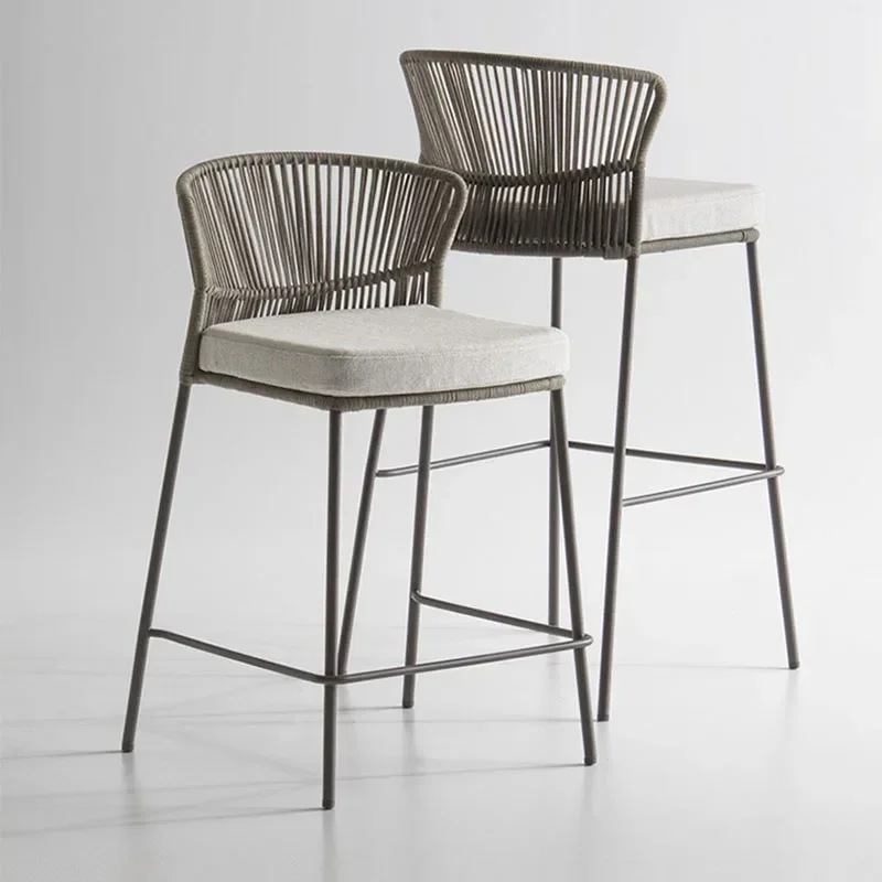 

Iron Nordic Accent Bar Chairs Reception Ergonomic Relax Modern Bar Chairs Italian Design Bar Furniture Taburetes De LLBC