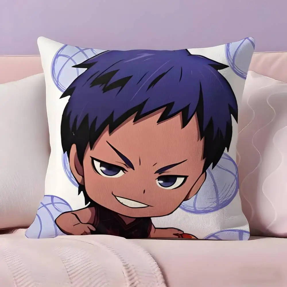 غطاء وسادة ANIME K-Kuroko No Basuke مصنوع من نسيج فائق النعومة وصديق للبشرة مثل الراحة وسحاب مخفي #6