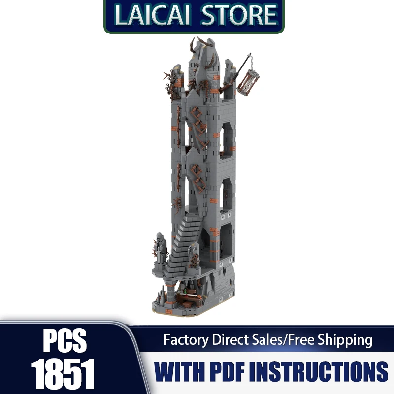 Anelli magici Modello Moc Mattoni da costruzione The Hill of Dark Stregoneria Tecnologia Blocco modulare Natale Giocattolo fai da te Regali di festa