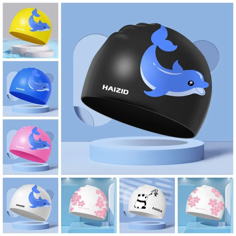 

Water Sport Silicone Swimming Cap Waterproof Elastic Diving Cap Lightweight Long Hair Bathing Cap Natatorium