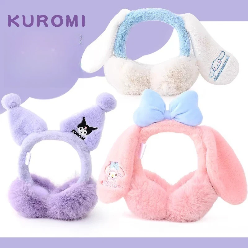 Miniso winter thickened Sanrio cartoon children's ear cups for girls with cold protection and warm ear warm Kulomi ear covers