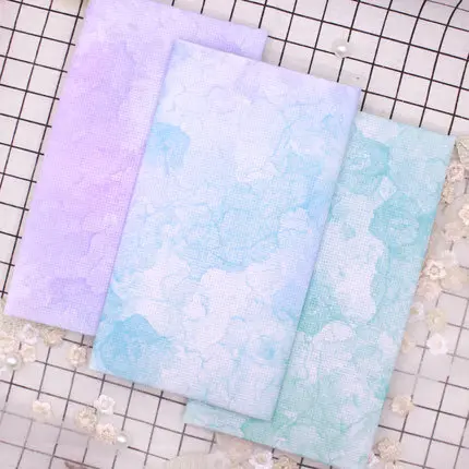 Colorful Handmade Cross Stitch Cloth, Colorful Cloth, Marbling, Hand Dyed, Bright Silk, Personalized, 25-34cm, 14CT